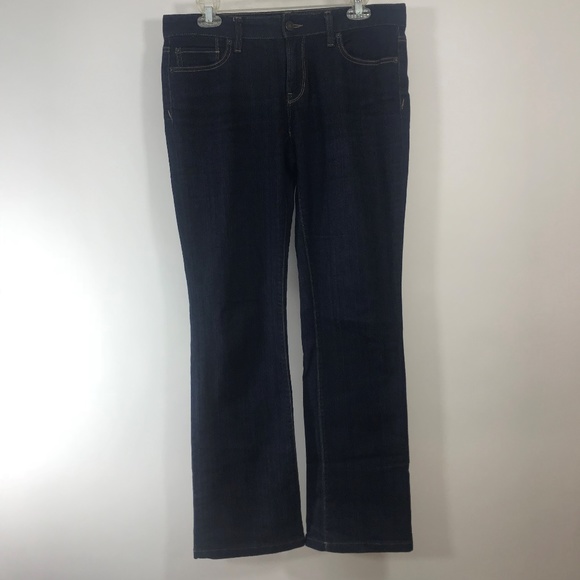 Ann Taylor Loft Original Bootcut Dark Jeans 6 - Picture 2 of 7